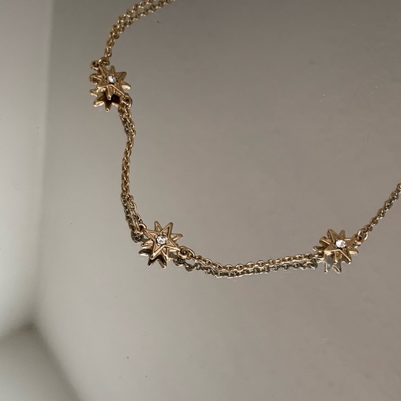 3 Gold Star Celestial Choker with Jewel Details - Picture 1 of 4